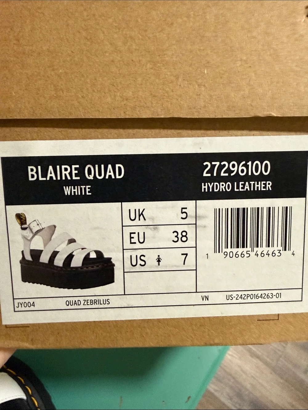 Dr. Martens Women's White Blaire Quad Platform Sandals size 7 NWT
